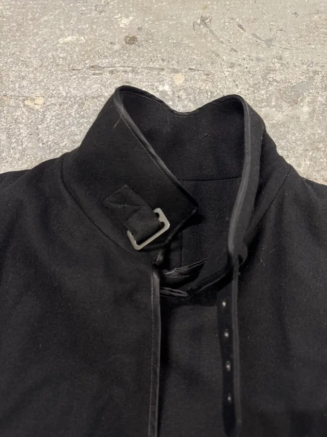 2000s Yves Saint Laurent Black Wool Trench Coat - Image 6
