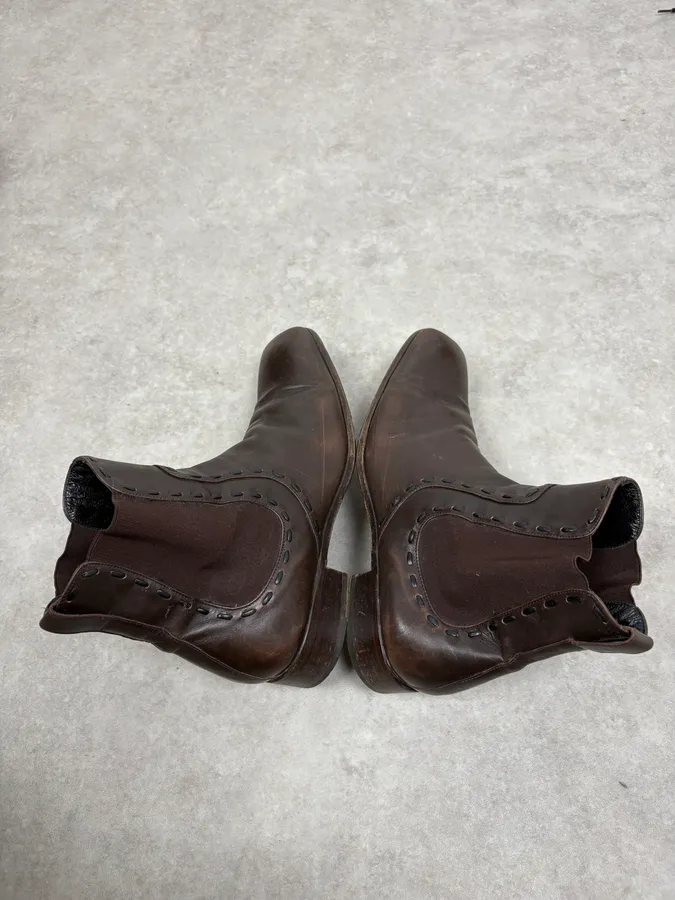 2000s Yves Saint Laurent Brown Leather Boots - Image 5