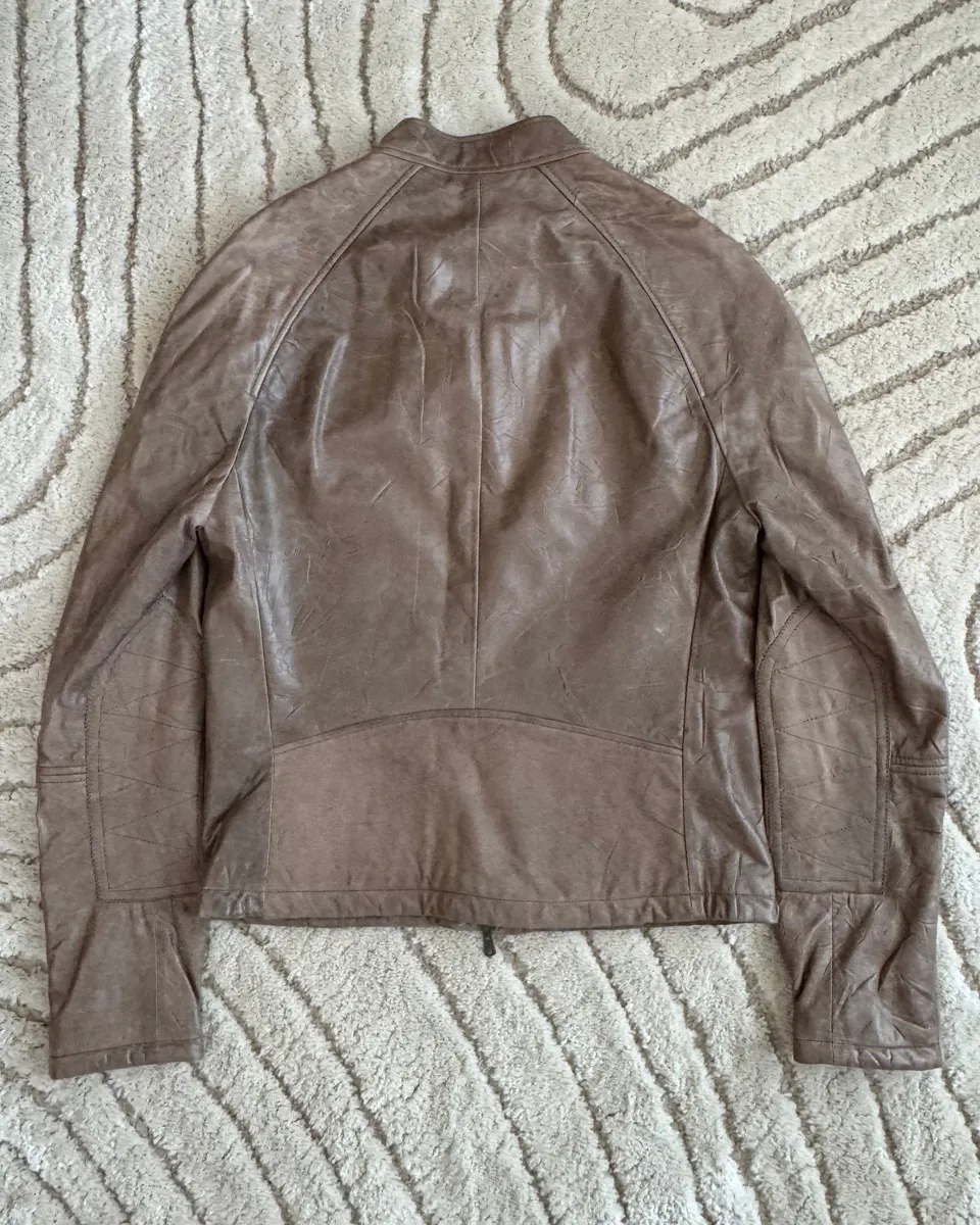 2000s Yves Saint Laurent Cafe Racer Leather Jacket by Stefano Pilati - Image 8