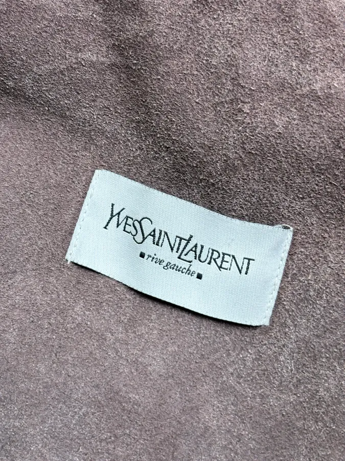 2000s Yves Saint Laurent Cream Military Leather Cargo Jacket - Image 9