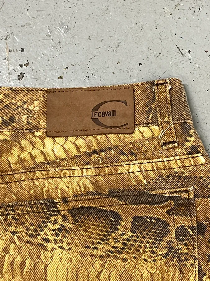 2001 Cavalli Brown Python Effect Pants - Image 10