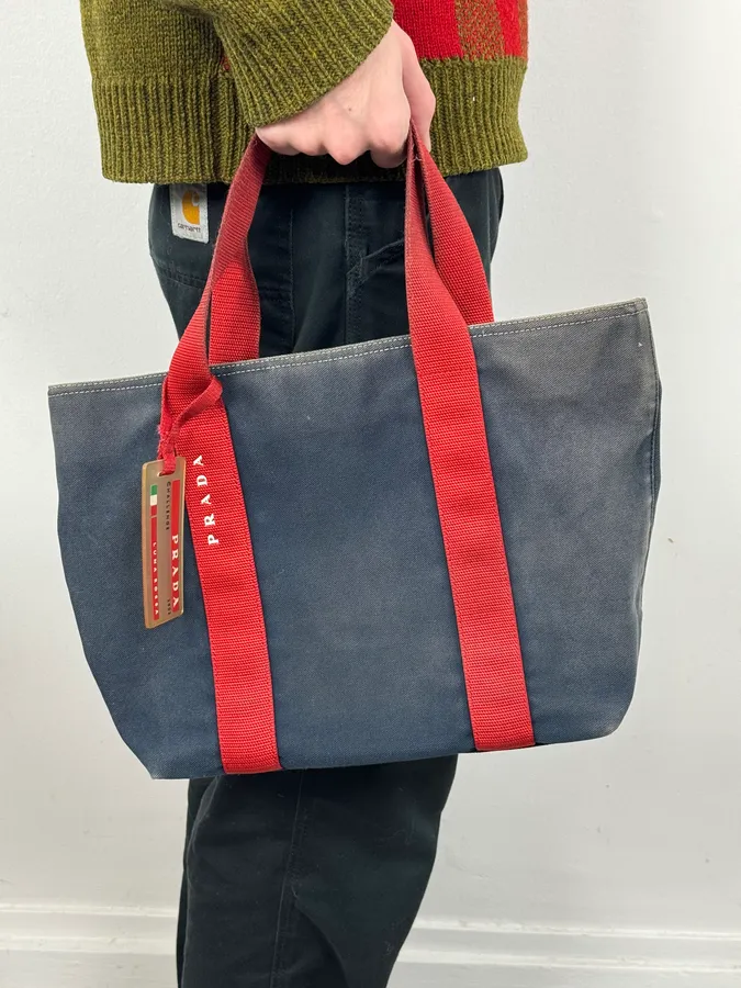 2003 Prada Luna Rossa Challenge Navy & Red Bag - Image 2