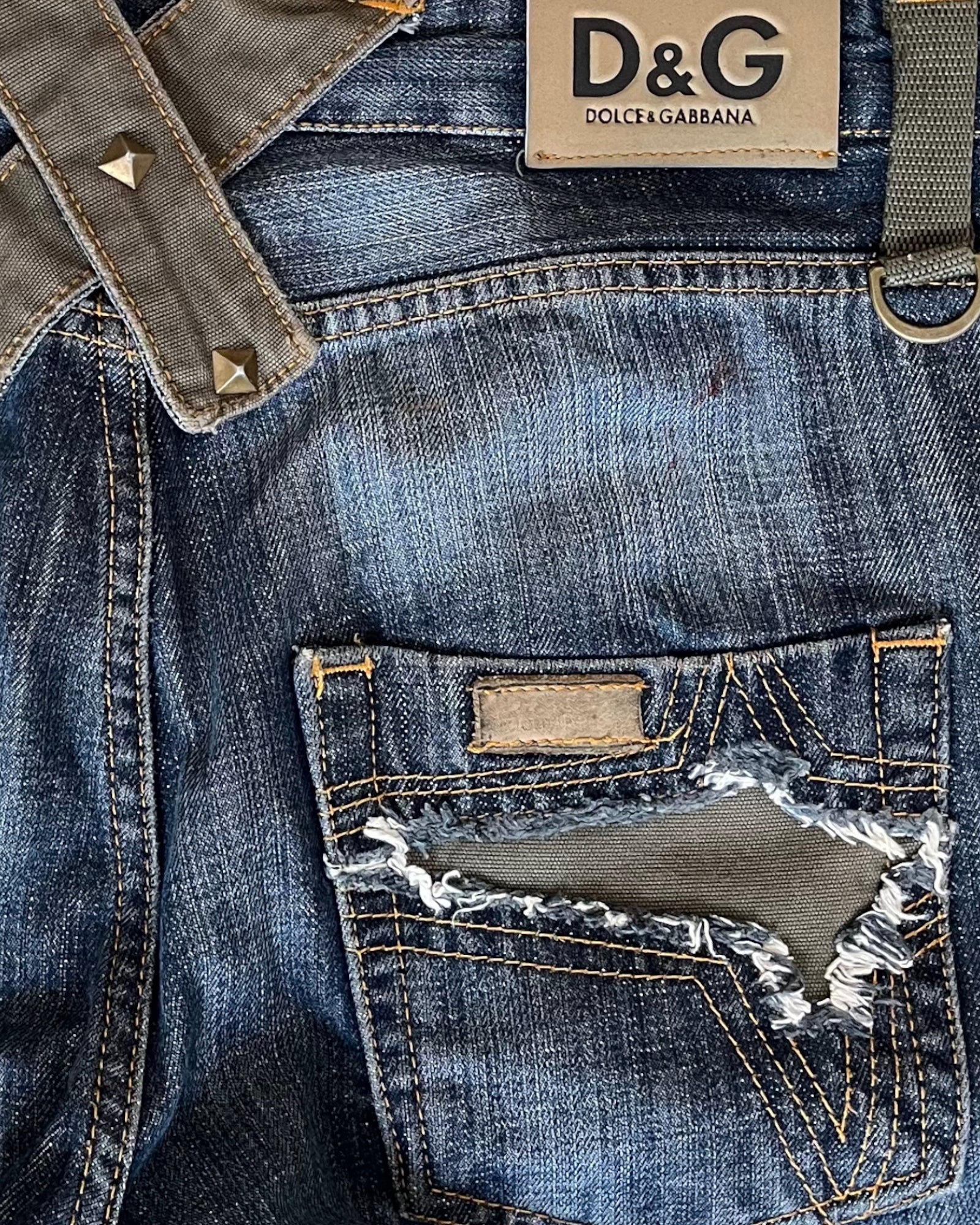 2004 Dolce & Gabbana Yoke Military Jeans (L) - Image 5