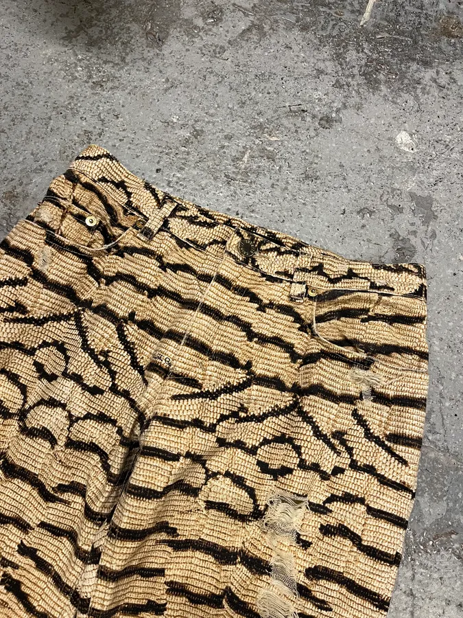 2004 Roberto Cavalli Safari Distressed Pants - Image 3