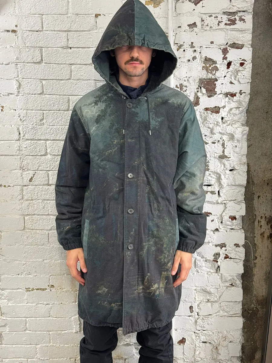 2010s Alexander McQueen Forest Dark Green Nylon Long Parka Jacket - Image 2