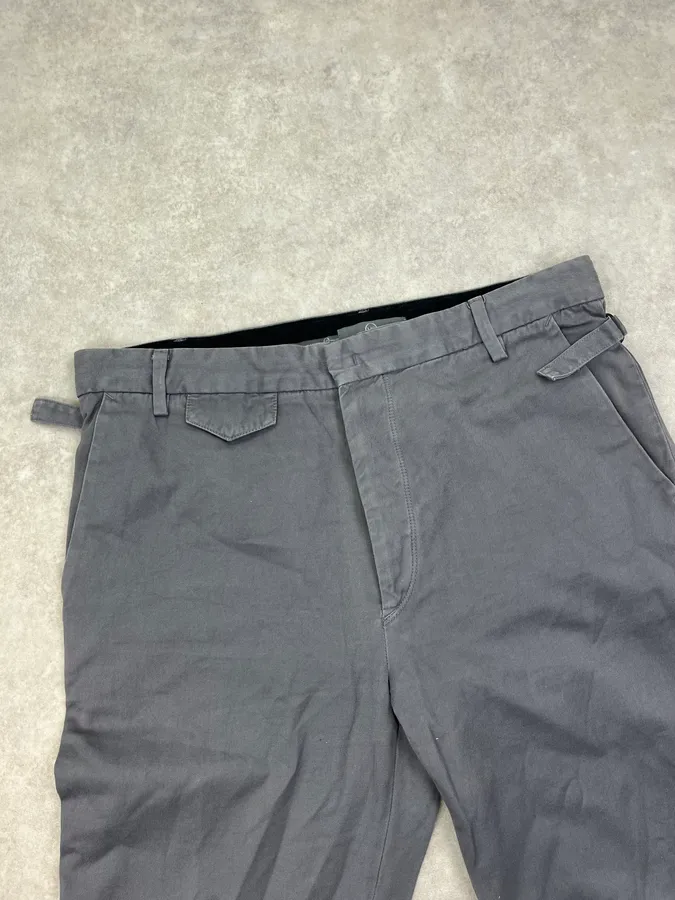 2010s Alexander McQueen Grey Side Belt Strap Pants - Image 5