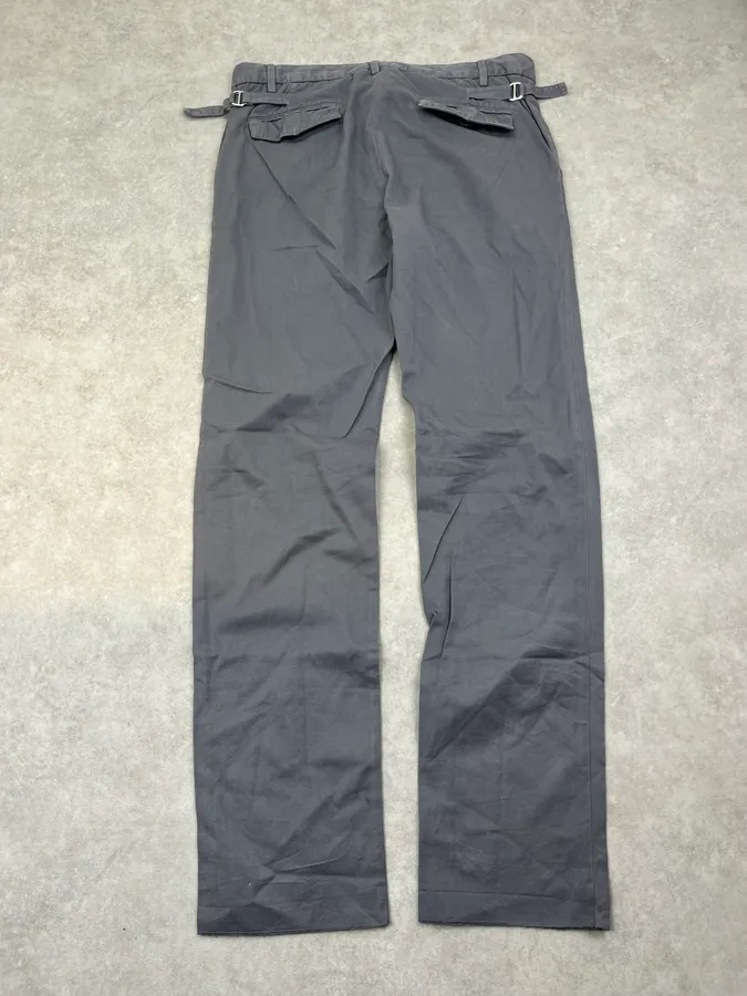 2010s Alexander McQueen Grey Side Belt Strap Pants - Image 6