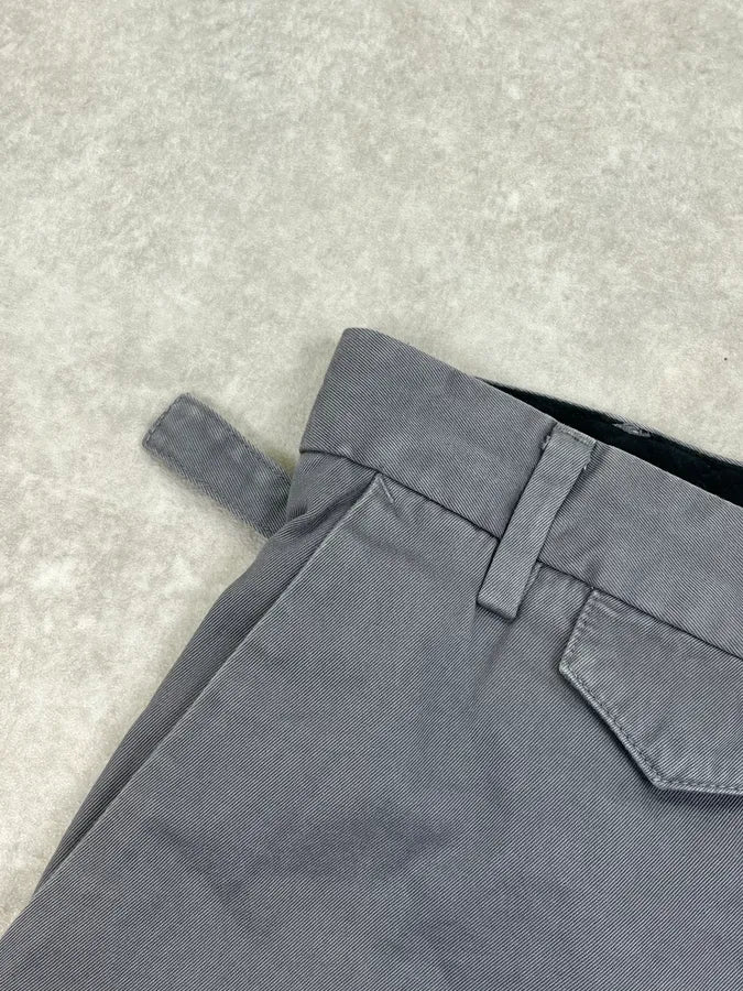 2010s Alexander McQueen Grey Side Belt Strap Pants - Image 8