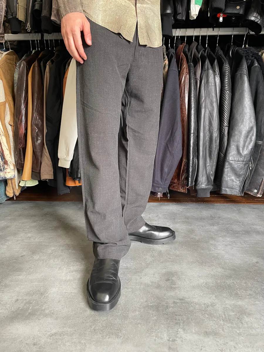 2010s Armani Anthracite Grey Cozy Light  Pants - Image 3