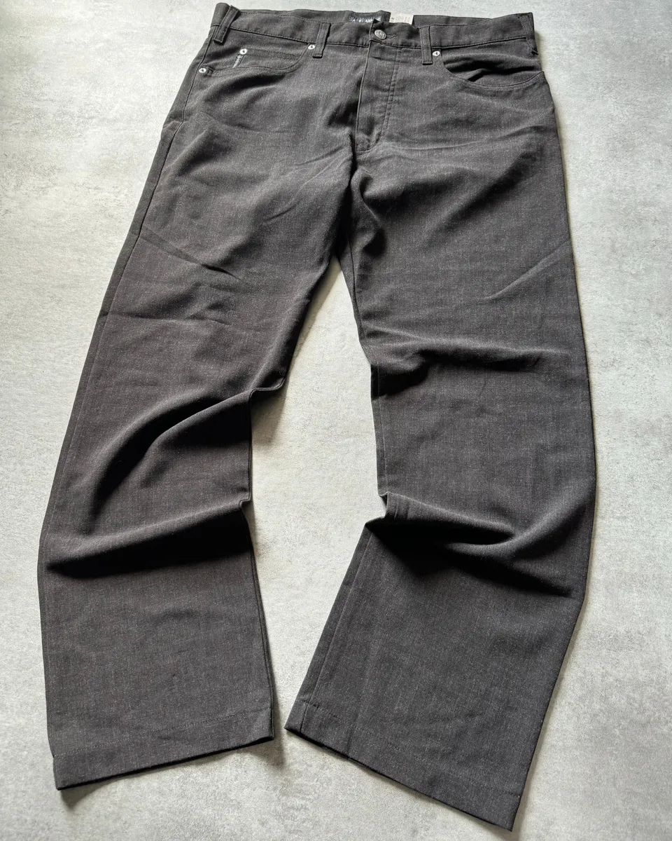 2010s Armani Anthracite Grey Cozy Light  Pants - Image 4