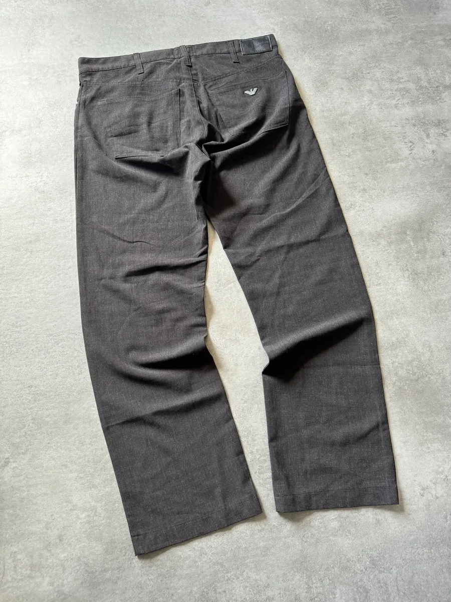 2010s Armani Anthracite Grey Cozy Light  Pants - Image 5