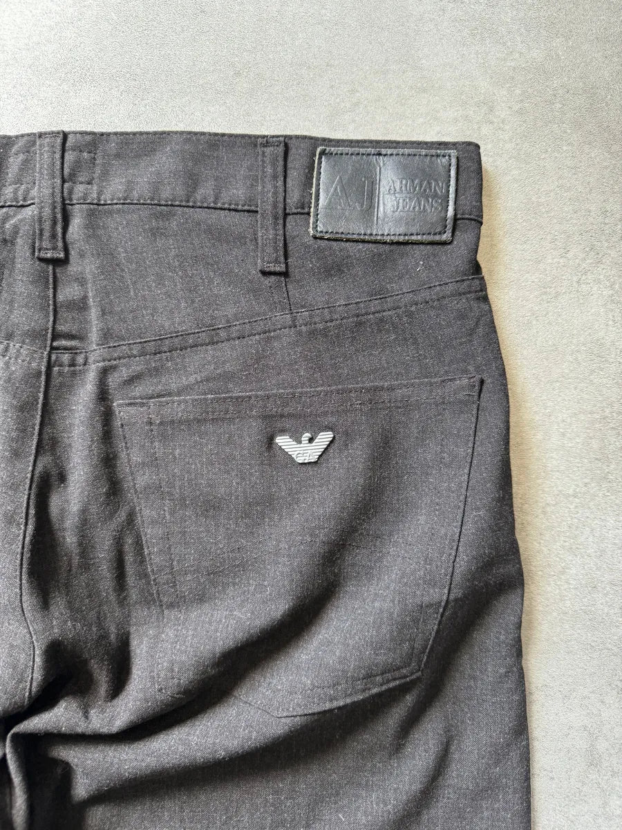 2010s Armani Anthracite Grey Cozy Light  Pants - Image 6