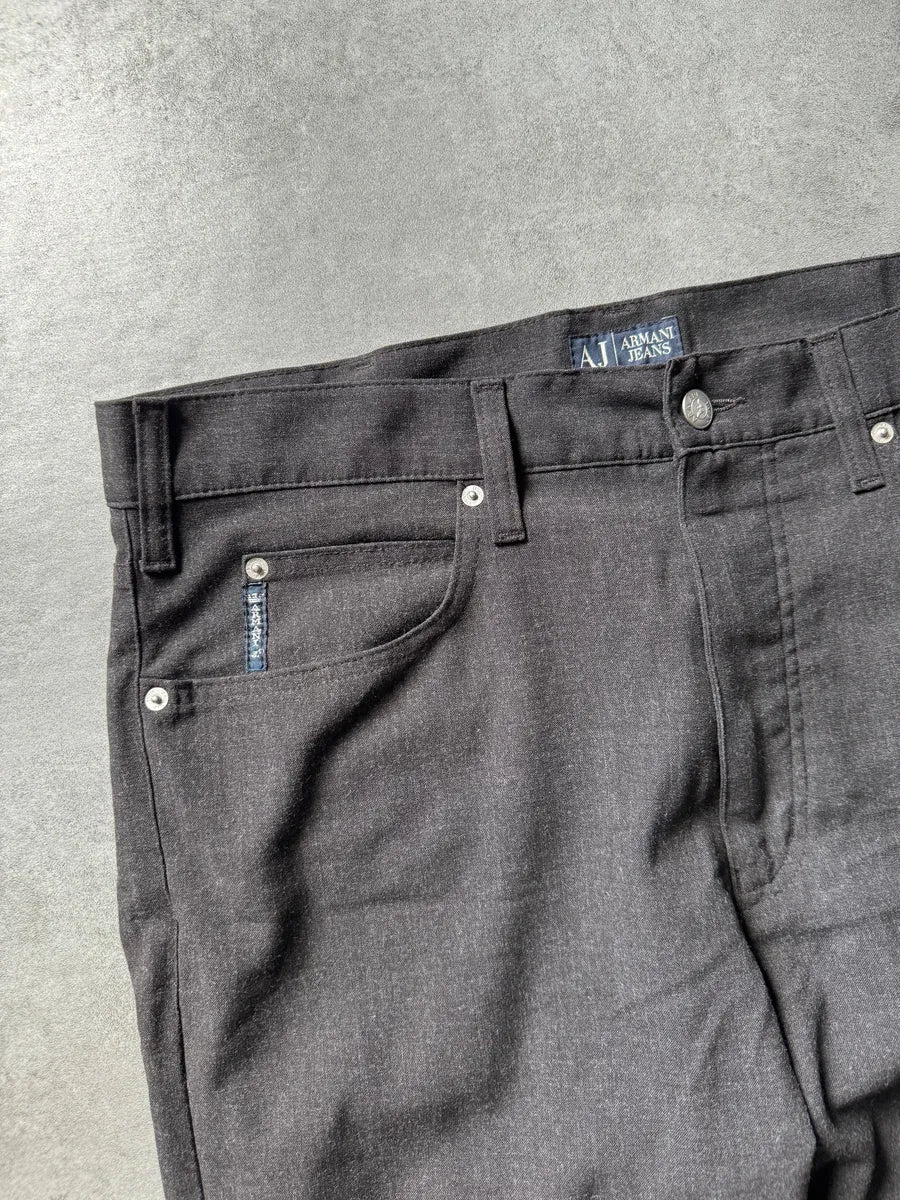 2010s Armani Anthracite Grey Cozy Light  Pants - Image 8