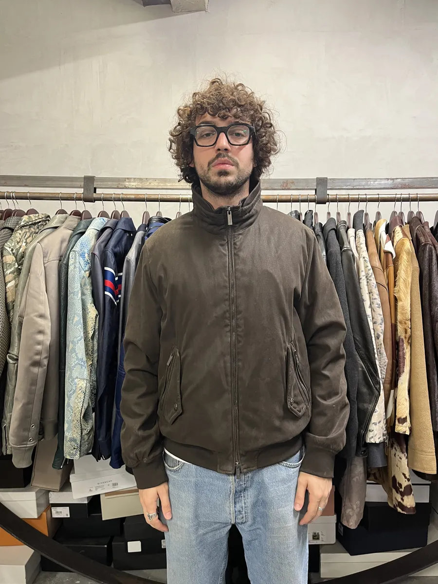 2010s Armani Collezioni Brown Bomber Jacket - Image 3