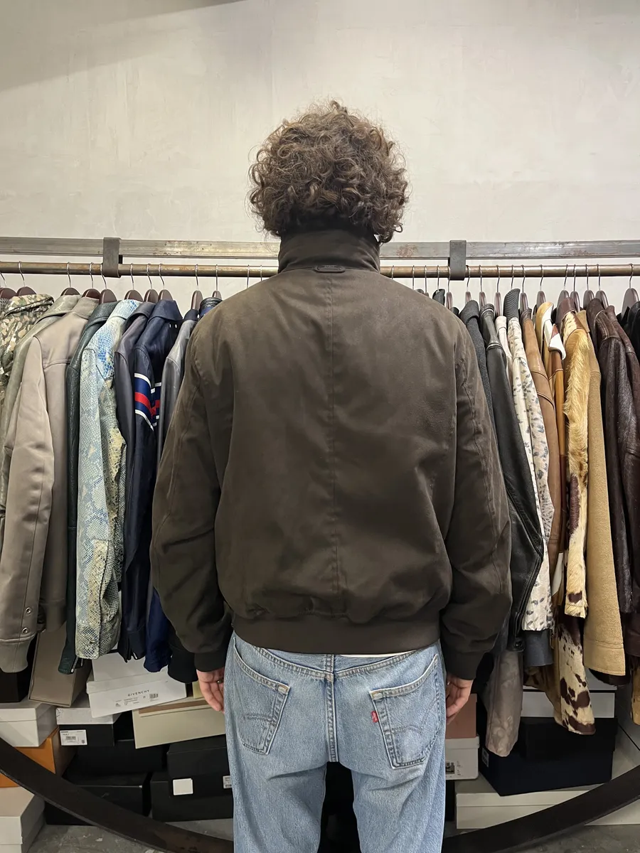 2010s Armani Collezioni Brown Bomber Jacket - Image 4