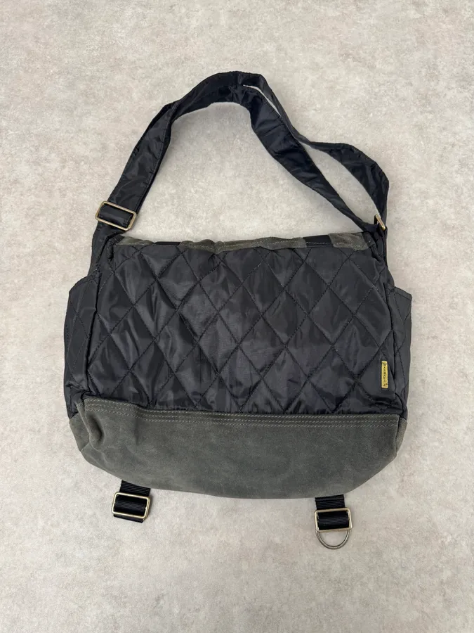 2010s Armani Dark Green Suede Hybrid Shoulder Bag - Image 5
