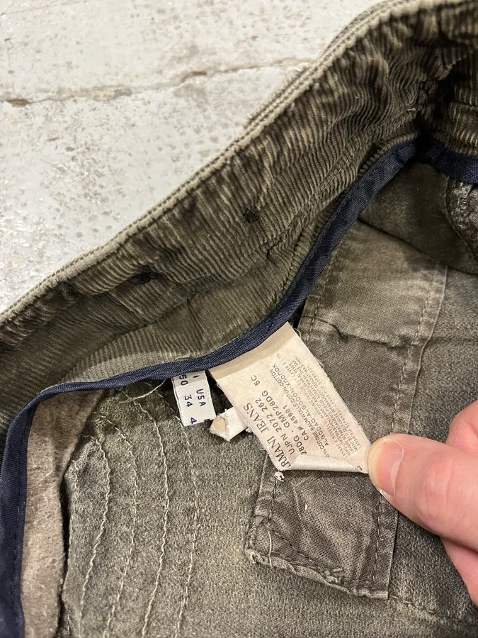 2010s Armani Grey Corduroy Cargo Pants - Image 13