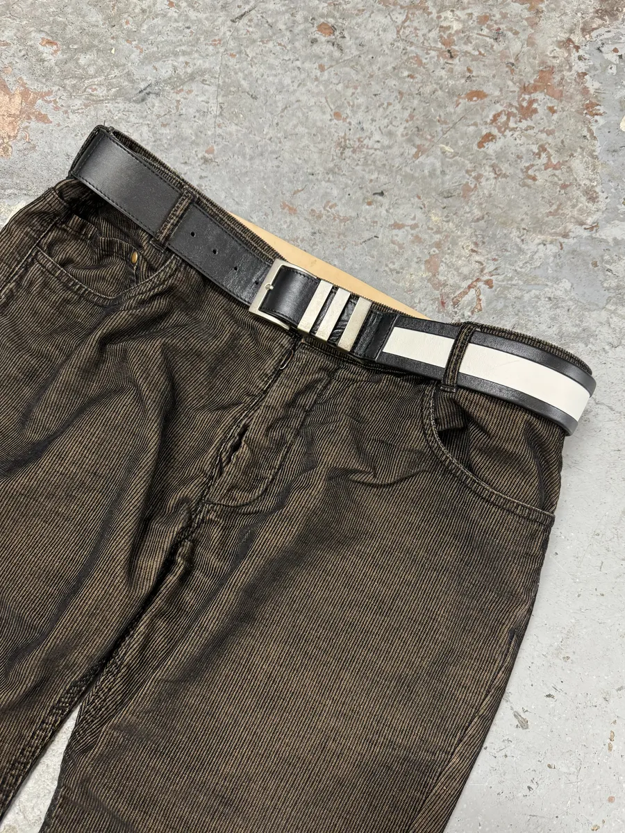 2010s Balmain Black & White Contemporary Leather Belt - Image 2