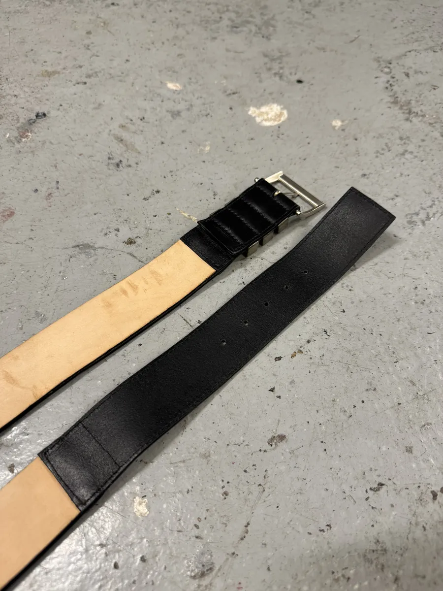 2010s Balmain Black & White Contemporary Leather Belt - Image 6