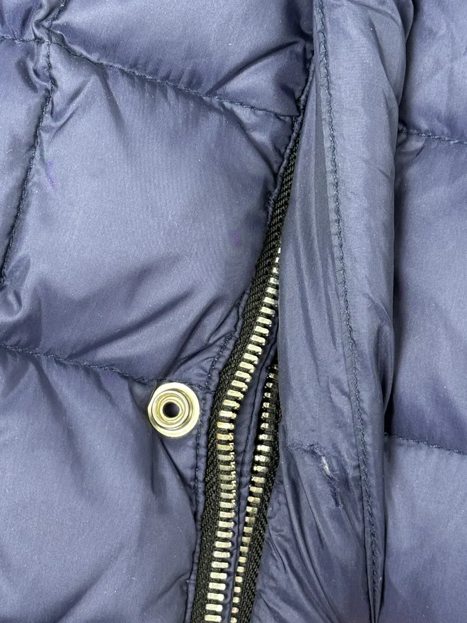 2010s Balmain Blue Leather Shoulder Patch Puffer Jacket - Image 12