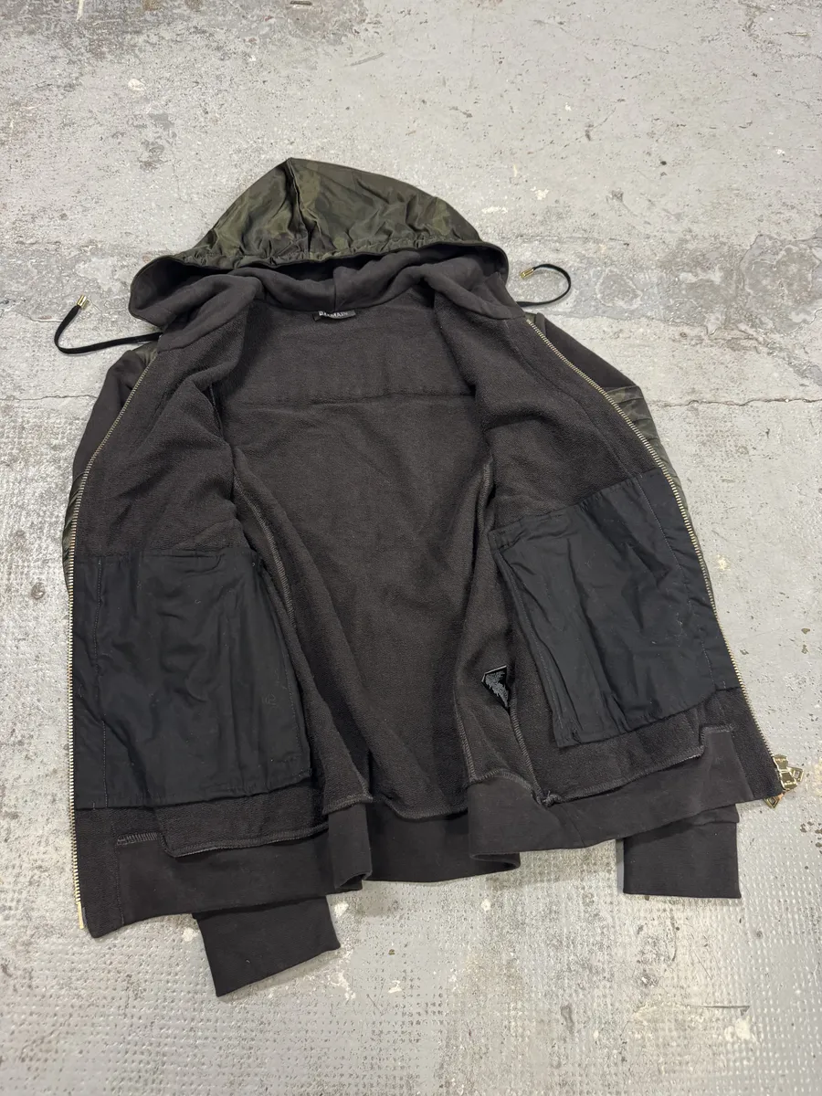 2010s Balmain Obscure Camo Padded Zip-up Hoodie - Image 10
