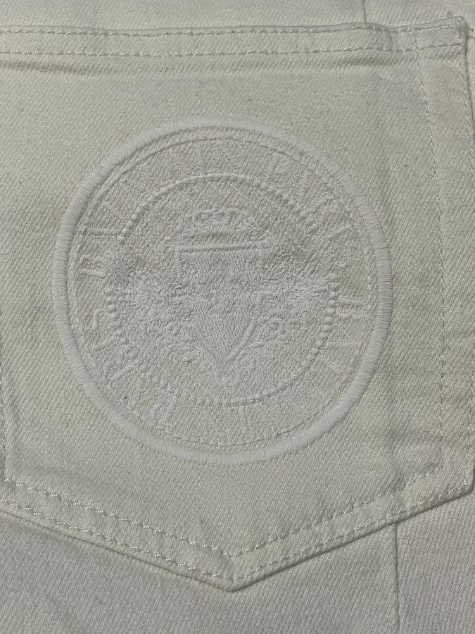 2010s Balmain White Biker Avant-Garde Slim Denim Jeans - Image 10