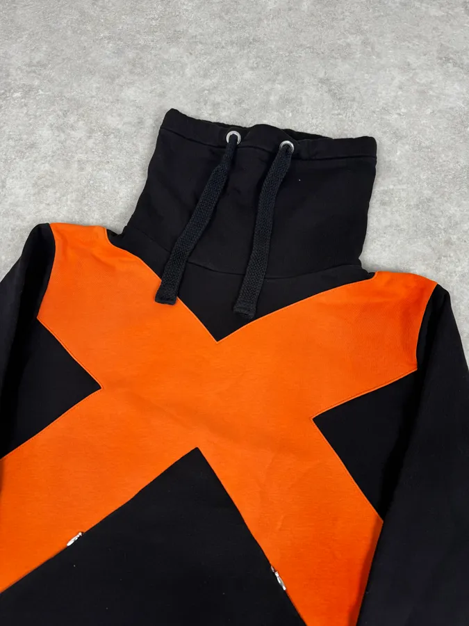 2010s Bikkembergs X Orange Black Hoodie - Image 5