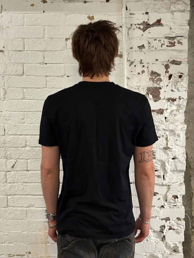 2010s Cavalli Black Abstract Embellished T Shirt - Image 3