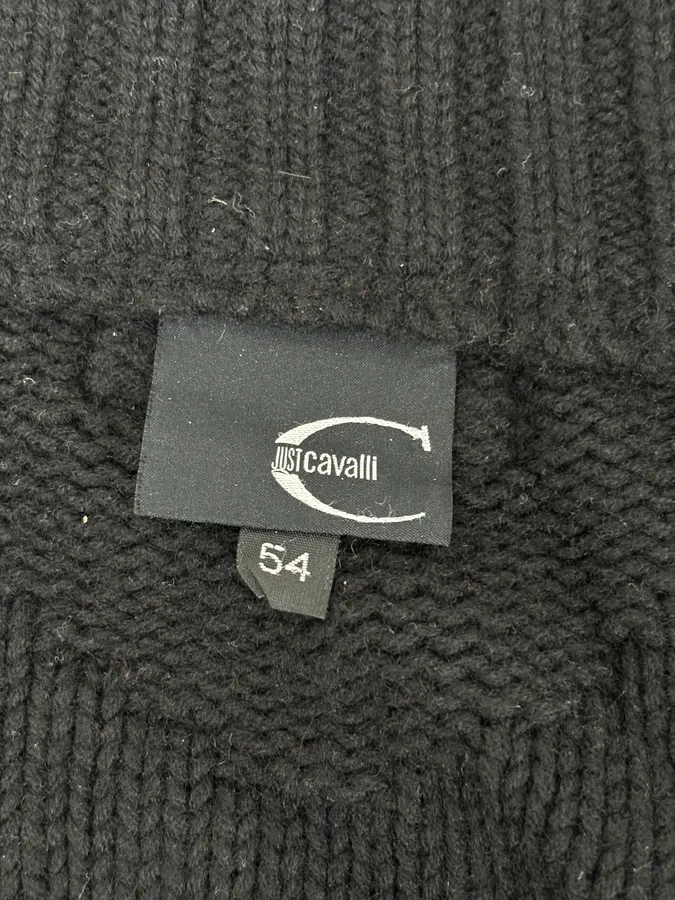2010s Cavalli Black Wool Multi-Pocket Cargo Zip-up Sweater - Image 10