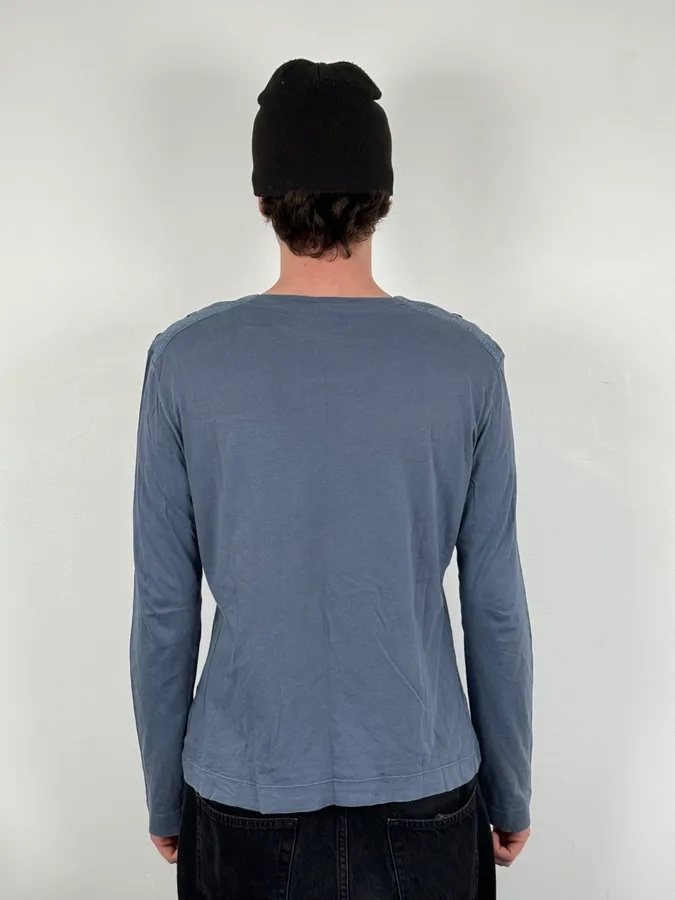 2010s Cavalli Blue Royal Military Ornament Longsleeve - Image 3