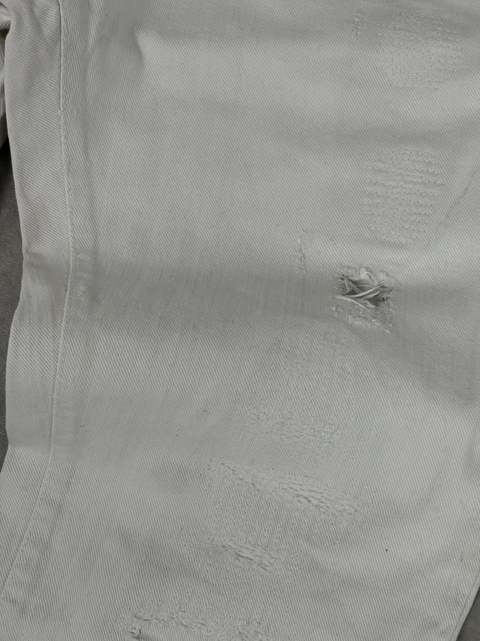 2010s Cavalli White Distressed Denim Jeans - Image 13