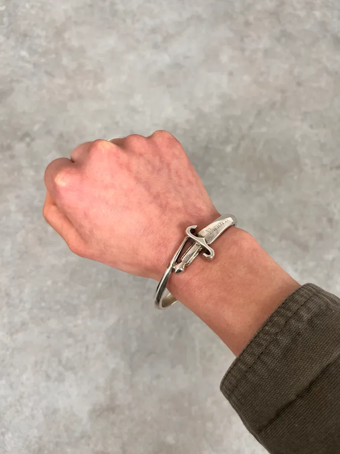 2010s Cesare Paciotti Silver Dagger Bracelet