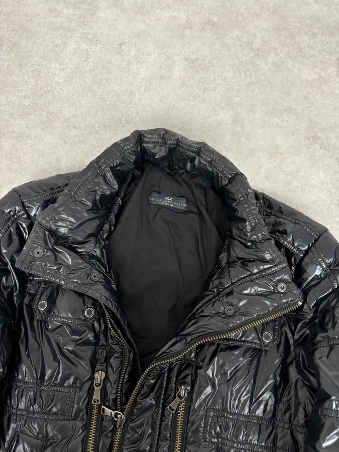 2010s Daniele Alessandrini Black Puffer Nylon Quilted Jacket - Image 8