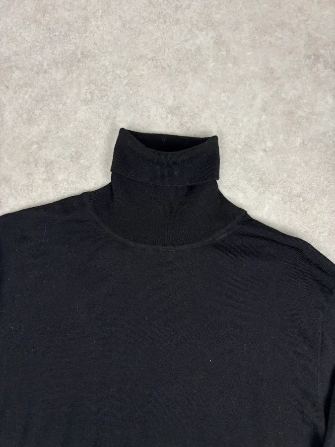 2010s Daniele Alessandrini Black Wool Turtleneck Sweater - Image 5
