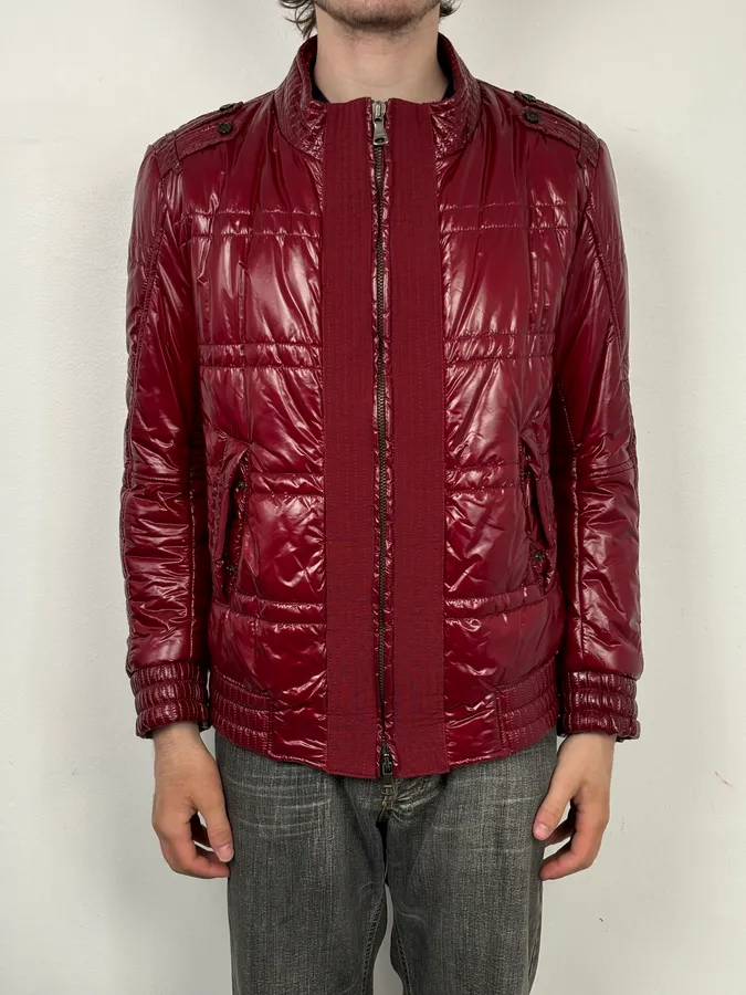 2010s Daniele Alessandrini Red British Puffer Jacket - Image 2