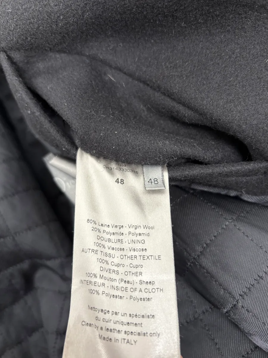 2010s Dior Black Wool & Leather Hooded Cozy Jacket by Kris Van Assche - Image 11