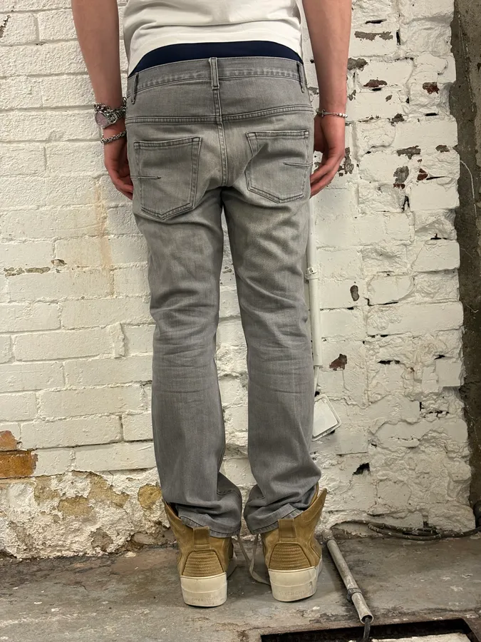 2010s Dior Grey Denim Slim Jeans by Kris Van Assche - Image 4