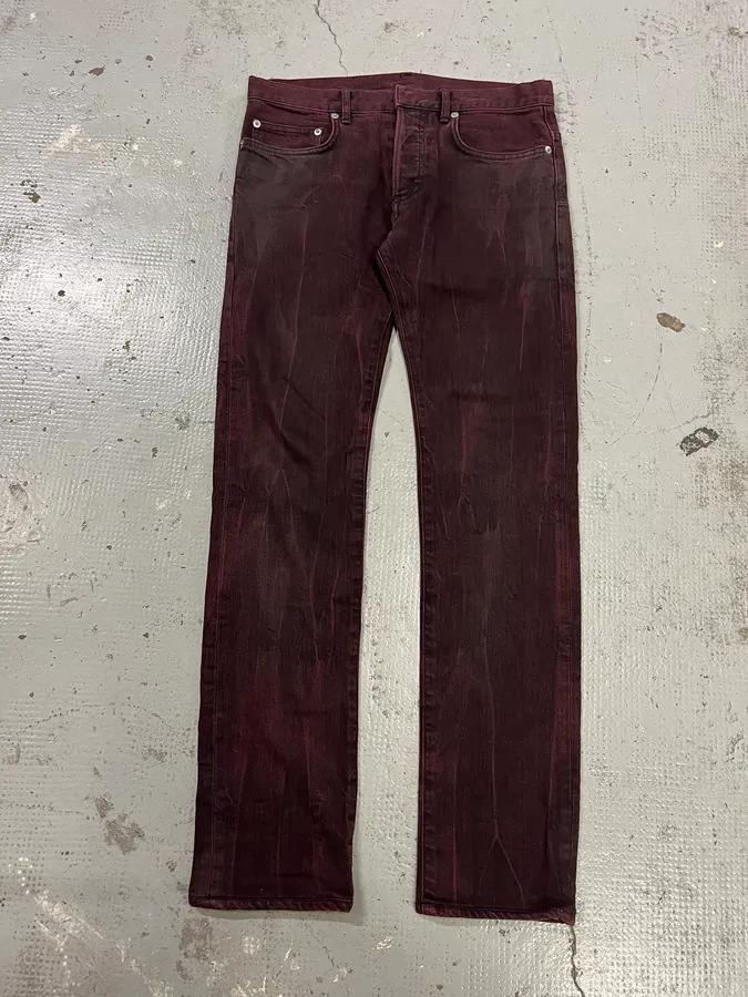 2010s Dior Purple Shadow Slim Denim Jeans by Kris Van Assche