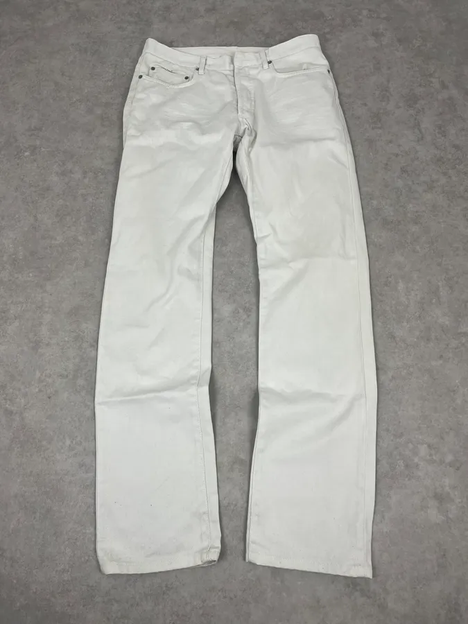 2010s Dior White Denim Jeans by Kris Van Assche - Image 4