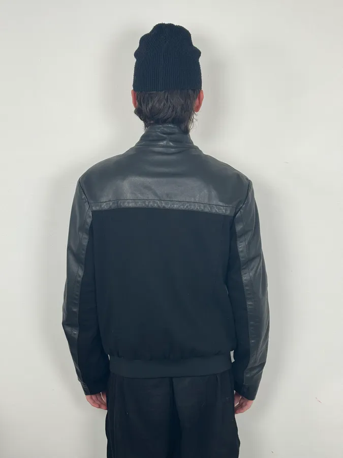 2010s Dirk Bikkembergs Black Hybrid Leather Biker Jacket - Image 3