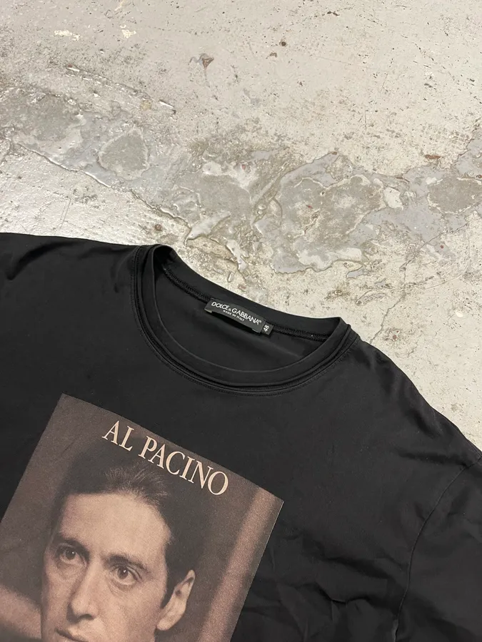 2010s Dolce & Gabbana Al Pacino Black T-Shirt - Image 4