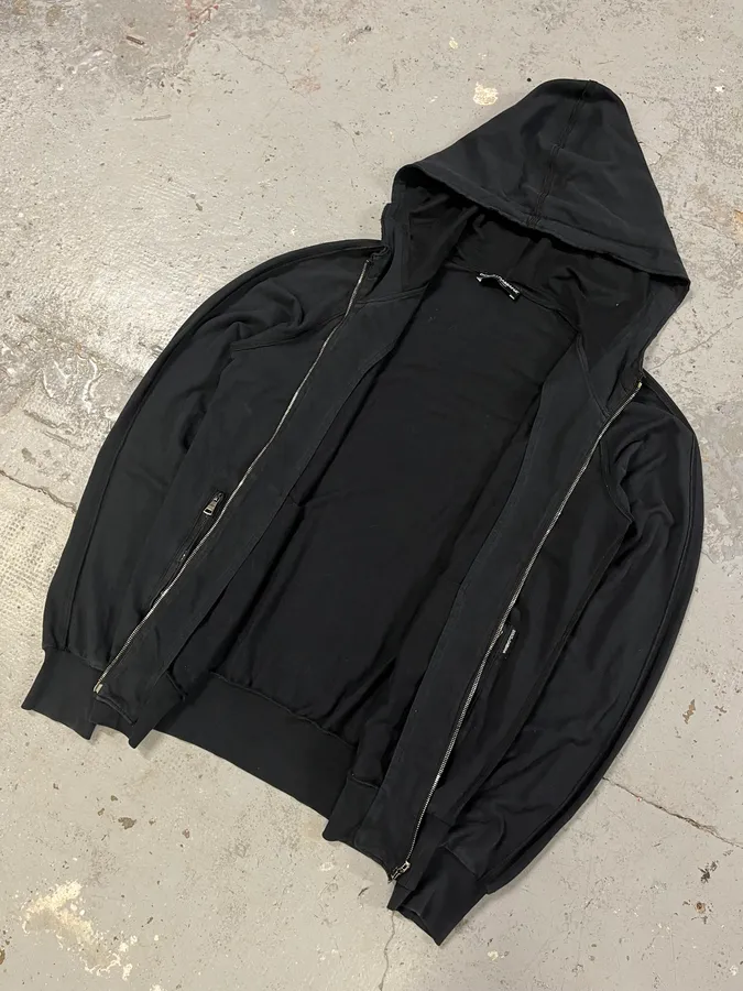 2010s Dolce & Gabbana Black Hooded Zip-up Sweatshirt - Image 5