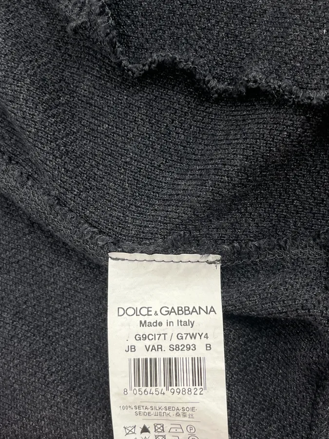 2010s Dolce & Gabbana Black Minimalist Cardigan Sweater - Image 11