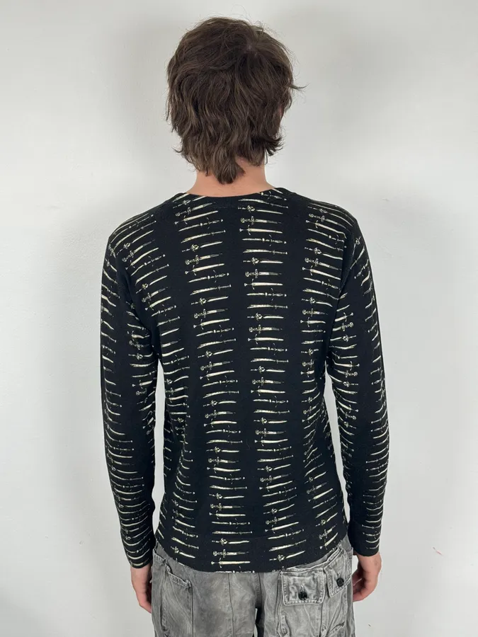 2010s Dolce & Gabbana Black Sword Knight Sweater - Image 3