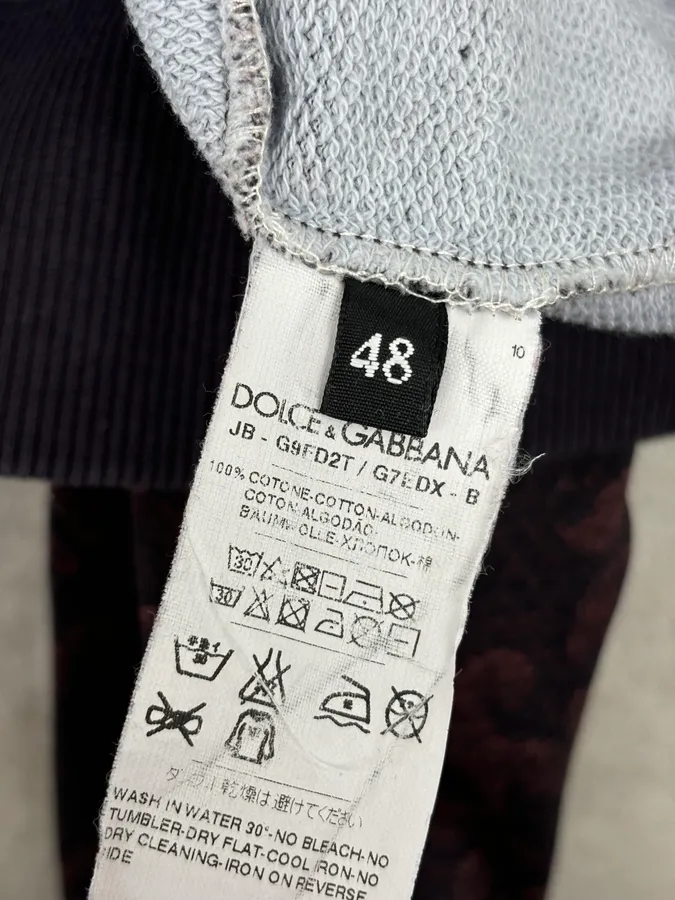 2010s Dolce & Gabbana Bordeaux Monogram Jacquard Hoodie - Image 9