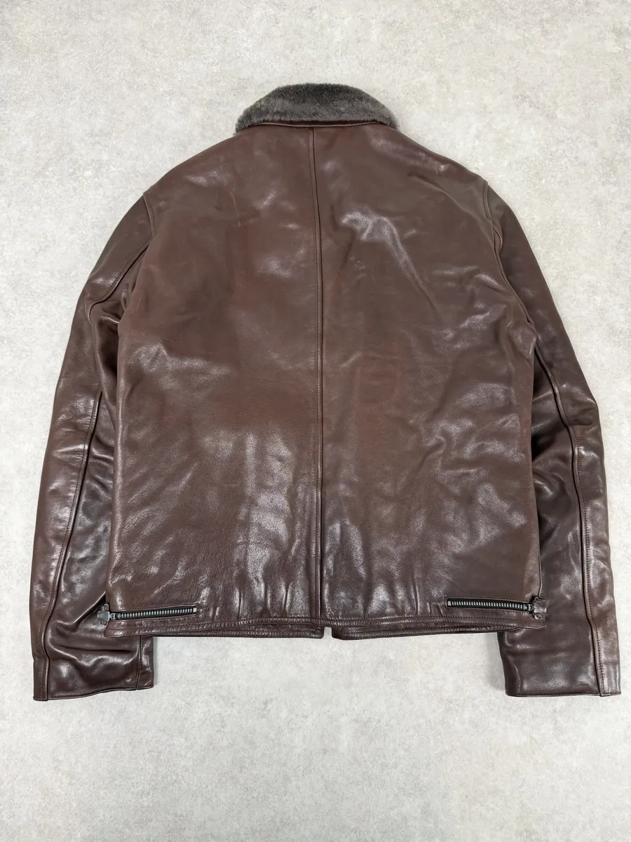 2010s Dolce & Gabbana Brown Premium Leather Jacket - Image 2
