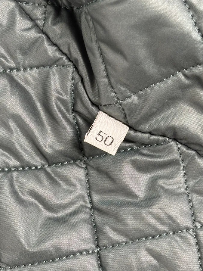 2010s Dolce & Gabbana Dark Green Quilted Hooded Nylon Vest - Image 10