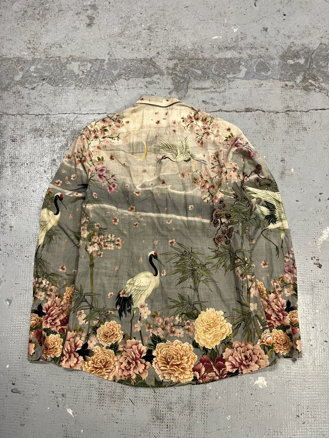 2010s Dolce & Gabbana Floral Print Fantasy Shirt - Image 7