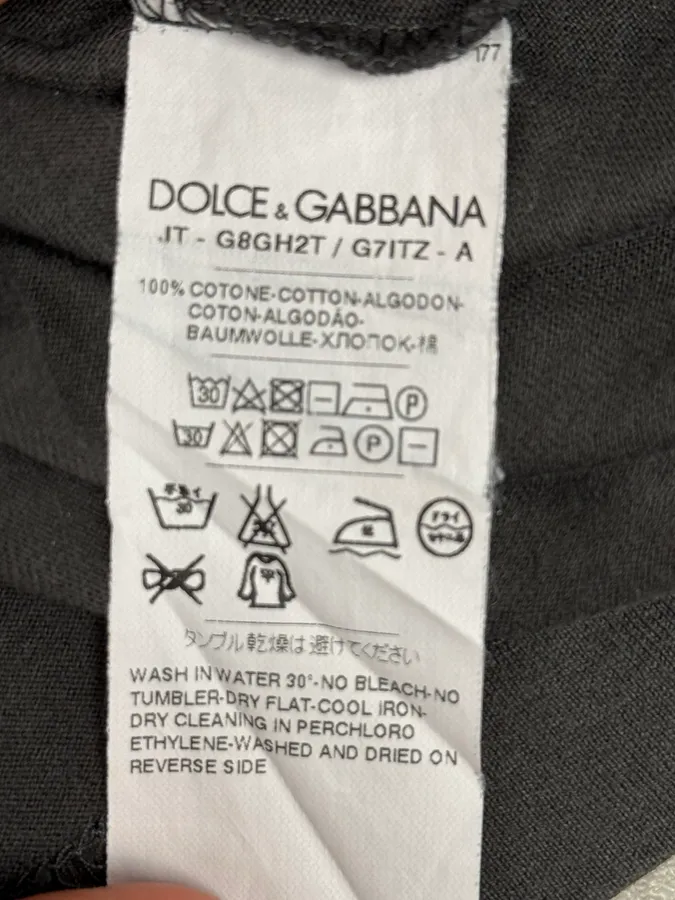 2010s Dolce & Gabbana Grey Baroque Guns T-Shirt - Image 8