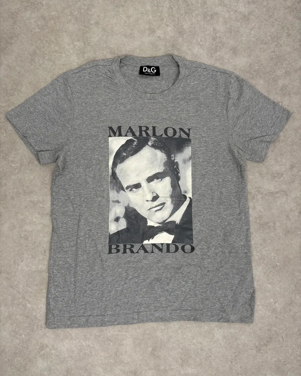 2010s Dolce & Gabbana Grey Marlon Brando T-Shirt